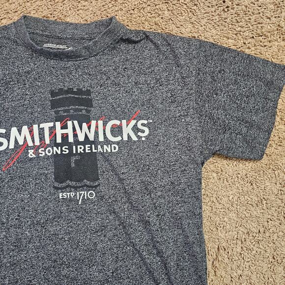 Smithwicks & Sons Ireland T Shirt Mens Medium Gray Ireland Brewery Cotton Blend - Picture 4 of 11